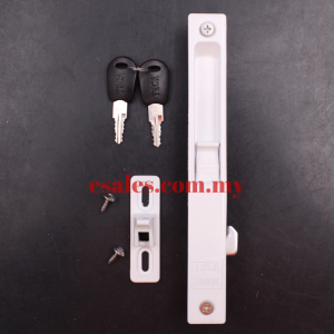 Teca A6 25mm White Aluminium Door Lock - Image 3