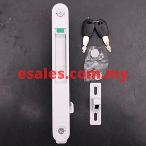 Teca A10 32mm White Aluminium Sliding Door Lock - Image 5