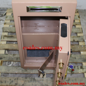 Kingland T-80EF-Gold Cash Deposit Front Drop Digital Safe Box With Alarm, Fingerprint, Keylock, Led - Image 3
