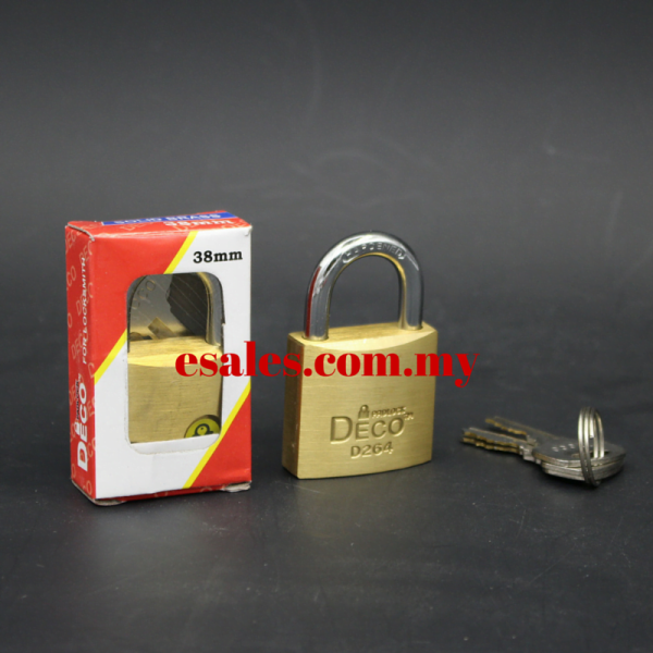 Deco D264 Solid Brass Padlock - Image 3