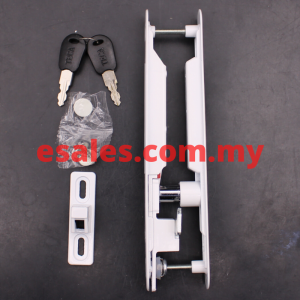 Teca A10 32mm White Aluminium Sliding Door Lock - Image 3