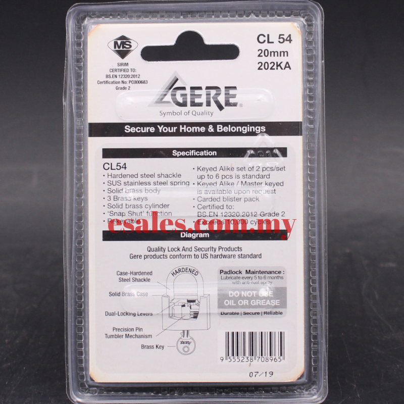 GERE GRANIT CL54202KA Padlock - Image 4
