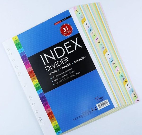 Uni Paper S-IDD-1031 Index Divider A4 31 Sheets
