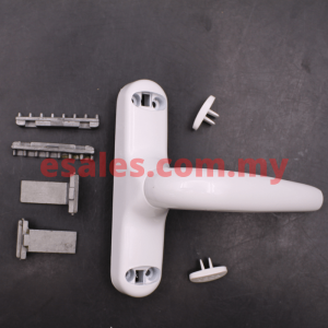 TECA MHD800 WHITE MULTIPOINT HANDLE WITH DOUBLE FLAT FORK