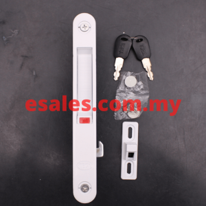 Teca A10 32mm White Aluminium Sliding Door Lock - Image 4