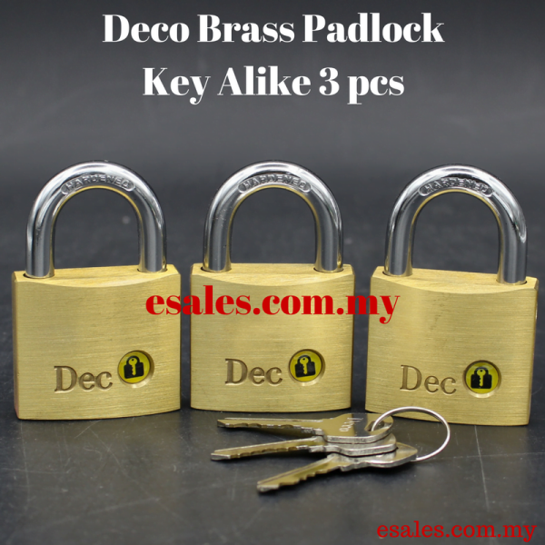 DECO D264 KA003 SOLID BRASS PADLOCK