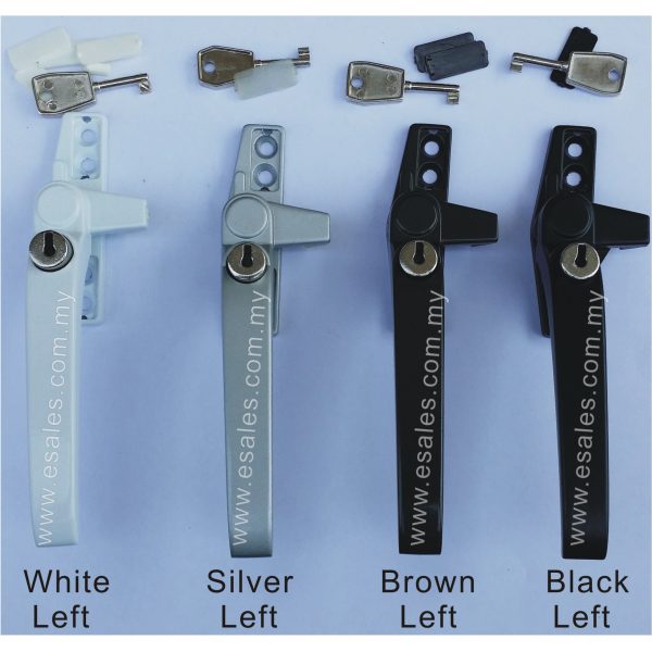 Kenwa 426 with Key, Left, Silver Casement Handle Window Handle