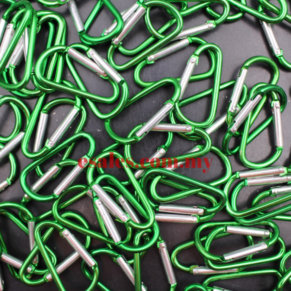Aluminium alloy carabiner key ring 46mm D shaped
