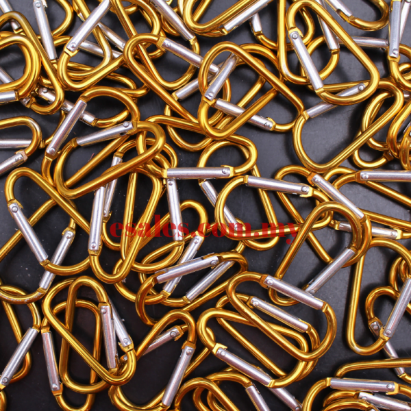 Aluminium alloy carabiner key ring 46mm D shaped - Image 4