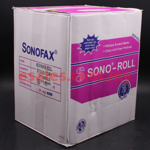 Sonofax 2PLY 76 x 65 x 12 W/Y NCR Paper Roll, 10 rolls in 1 transparent shrink wrap packing - Image 3