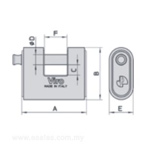 VIRO 4115 PANZER ARMOURED PADLOCK - Image 3