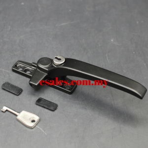 Kenwa 426 with Key, Right, Black Casement Handle Window Handle - Image 4