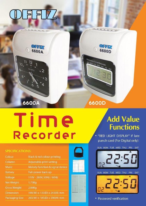 OFFIZ 6600D Time Recorder