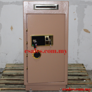 Kingland T-80EF-Gold Cash Deposit Front Drop Digital Safe Box With Alarm, Fingerprint, Keylock, Led - Image 4