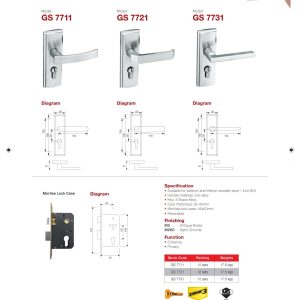 Gere GS7711-M5 Mortise Function Lever Set - Image 6
