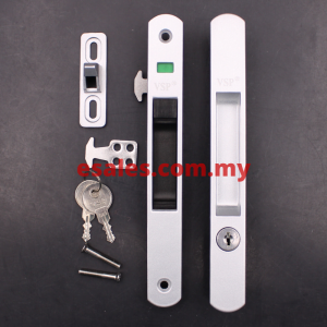 VSP 6D White Sliding Door Lockset Aluminium Door Lock - Image 4