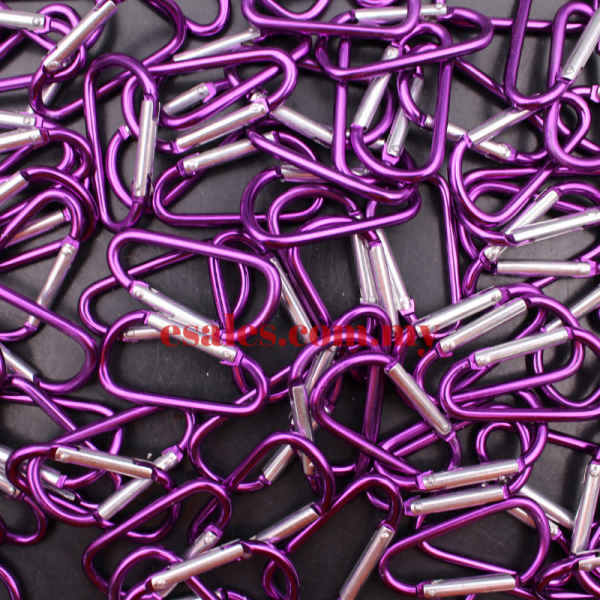 Aluminium alloy carabiner key ring 46mm D shaped - Image 2
