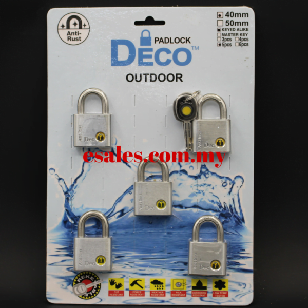 DECO DAR405KA OUTDOOR PADLOCK