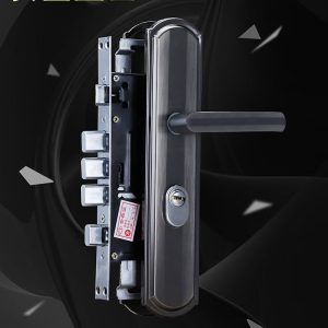 Multi Point Security Door Lock Anti-theft Mortise Lock Profile Cylinder Universal Door Handle Stainless Steel Door Lockset 天地锁 防盗门锁体 - Image 4