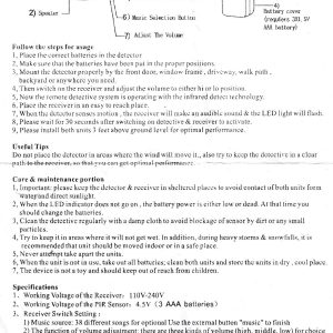 FYD YF-0256 Guest Saluting & Alarm Doorbell 2 Receiver & 1 Transmitter - Image 7
