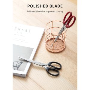 Deli Sharp Scissors Polished Blade School Office Black 180mm 6009 - Image 5