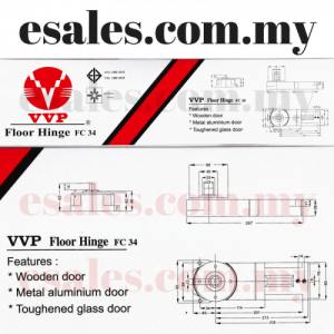 VVP FC-34 model 20 Floor Door Hinge - Image 3