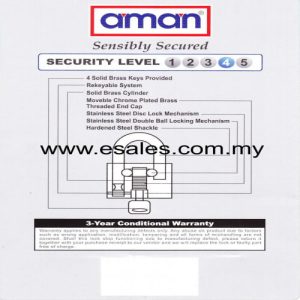 AMAN R40 PADLOCK 360-4003 360º SECURITY - Image 5