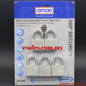 AMAN S50 PADLOCK 304-5005 360º SECURITY ANTI ALLEN KEY PADLOCK - Image 4