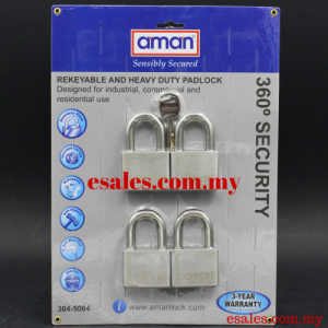 AMAN S50 PADLOCK 304-5004 360º SECURITY ANTI ALLEN KEY PADLOCK - Image 5