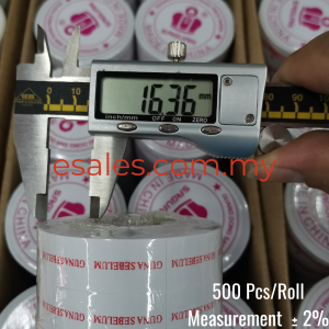 SAGUAN Price Tag Label Sticker MX6600 23x16mm, 10rolls x 500pcs, BLANK, GUNA SEBELUM, THANK YOU/RM, White Base - Image 6