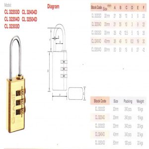 GERE CL32404D Combination Padlock - Image 4