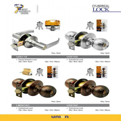 UNION U6611SS Tubular Lever Lock - Image 2