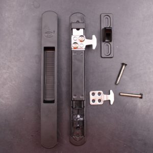 Teca 9112 Black Aluminium Sliding Door Lockset - Image 4