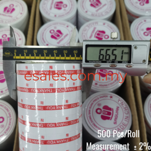 SAGUAN Price Tag Label Sticker MX6600 23x16mm, 10rolls x 500pcs, BLANK, GUNA SEBELUM, THANK YOU/RM, White Base - Image 3