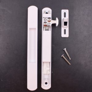 Teca 9112 White Aluminium Sliding Door Lockset - Image 3