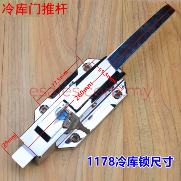 ZHONGWEI XL-1178 90-130mm, 15mm Cam-lift Safety Latch Cold Storage Handle Freezer Room Door Lock - Image 6