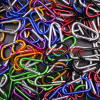 Aluminium alloy carabiner key ring 67mm D shaped