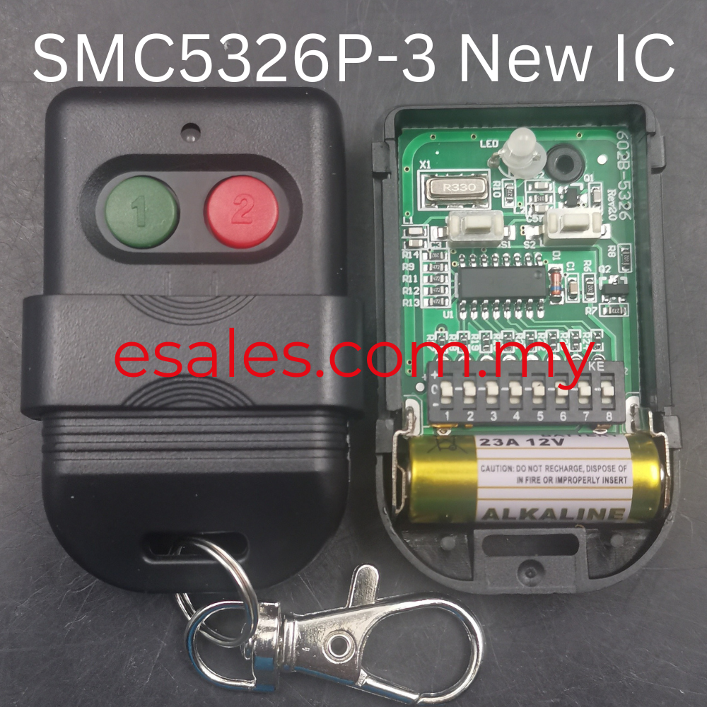 Auto Gate Remote Control 602B-5326-330Mhz, 5326-330Mhz, SMC5326-330Mhz, 8 Digits