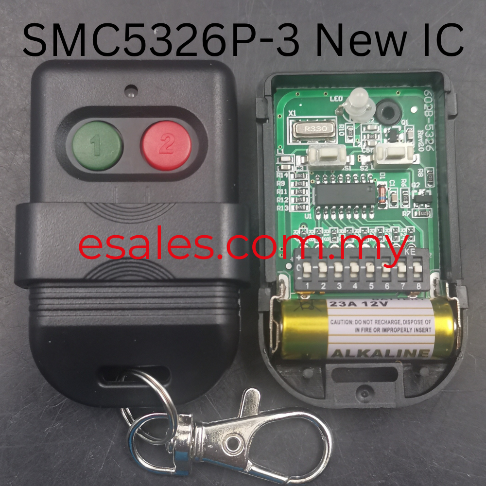 Auto Gate Remote Control 602B-5326-330Mhz, 5326-330Mhz, SMC5326-330Mhz, 8 Digits - Image 3