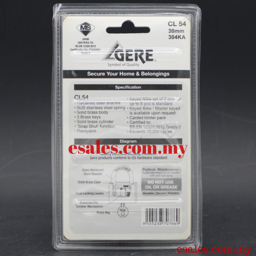 GERE GRANIT CL54304KA Padlock - Image 3