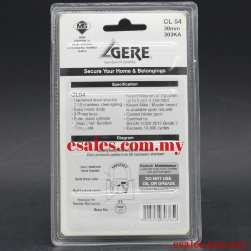 GERE GRANIT CL54303KA Padlock - Image 3