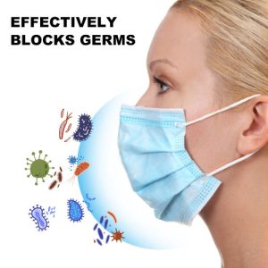 Disposable melt blown filter non woven fabric face mask 3ply x 50pcs per box - Image 4