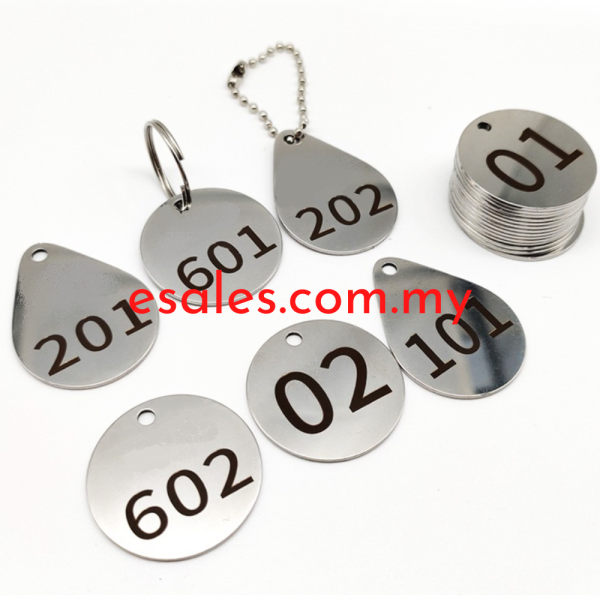 Laser Engraving Stainless Steel Key Tag 23mm Cicle