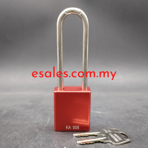LOTO Safety Lockout Padlock BD-A21DLS-76MM-D-2-KAMK, ALUMINIUM RED STAINLESS STEEL SHACKLE 76MM - Image 4