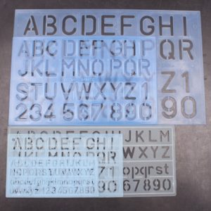 Stencil Plate NO.710 Plastic ABC Letter Stencil Ruler 10mm - Image 4