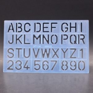 Stencil Plate NO.730 Plastic ABC Letter Stencil Ruler 30mm - Image 3