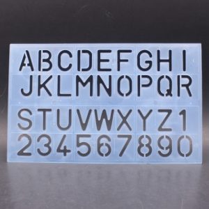 Stencil Plate NO.740 Plastic ABC Letter Stencil Ruler 40mm - Image 4