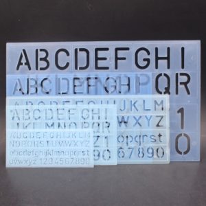 Stencil Plate NO.750 Plastic ABC Letter Stencil Ruler 50mm - Image 3