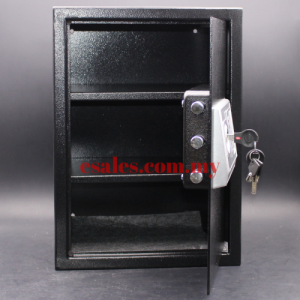 Kingland T-50EK-Black Digital Safe Box With Alarm, Keylock, Led, Shelving - Image 3