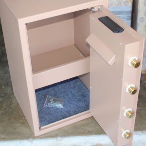Kingland T-60EK-Gold Cash Deposit Front Drop Digital Safe Box With Alarm, Keylock, Shelving - Image 3